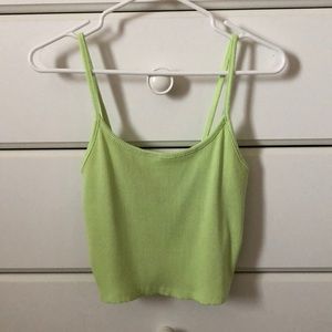 american eagle neon green tank top